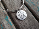Quote Bracelet- "I did my best & that was good enough" with an accent bead of your choice