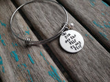 Quote Bracelet- "you are the flip to my flop" with an accent bead of your choice