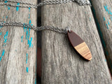 Wood and Brown Pendant Necklace