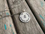 Quote Necklace- "unbiological sister" with an accent bead of your choice