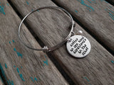 Quote Bracelet- "coffee in one hand confidence in the other" with an accent bead of your choice