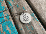 Quote Necklace- "your smile is your logo" with an accent bead of your choice