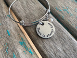 Quote Bracelet- "There is always hope" with an accent bead of your choice