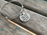 Quote Bracelet- "old ways will not open new doors" with an accent bead of your choice