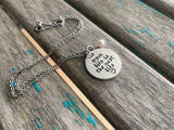 Quote Necklace- "Mom life is the best life" with an accent bead of your choice