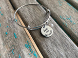 Quote Bracelet- Hand-Stamped Bracelet- "Just see yourself" with an accent bead of your choice