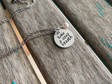 Inspiration Necklace "take a deep breath" with an accent bead in your choice of colors