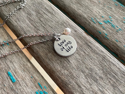 Inspiration Necklace "love of my life" with an accent bead in your choice of colors