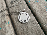 Inspiration Necklace- "dream it wish it do it"  - Hand-Stamped Necklace with an accent bead in your choice of colors