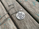 Mom Quote Necklace- "my favorite people call me Mommy" with an accent bead of your choice