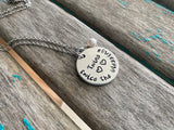 Mother of Twins Necklace, Gift for Expectant Mother, New Mother, "Twins- twice the blessings"   - Hand-Stamped Necklace with an accent bead of your choice