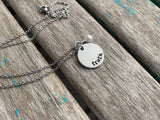 Truth Necklace- Hand-Stamped Necklace "Truth" with an accent bead in your choice of colors