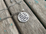 Awesome Mom Necklace- Hand-Stamped Necklace "This is what an awesome mom looks like" and with an accent bead in your choice of colors