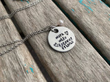 Quote Necklace- "work wife forever friend" with an accent bead of your choice