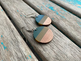 Wood, Green Acrylic Earrings