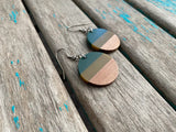 Wood, Green Acrylic Earrings