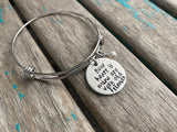 Quote Bracelet- "your heart & mine are very old friends" with an accent bead of your choice