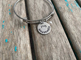 Quote Bracelet- Hand-Stamped Bracelet- "pray incessantly" with an accent bead of your choice