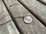 Quote Necklace- Hand-Stamped Necklace "keep the faith" with an accent bead in your choice of colors