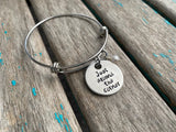 Quote Bracelet- "Just around the corner" with an accent bead of your choice