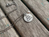 Quote Necklace- Hand-Stamped Necklace "stop think & pray" with an accent bead in your choice of colors