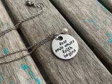 Inspiration Necklace- "fear ends where faith begins" with an accent bead of your choice