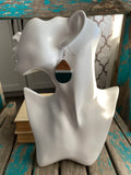 Wood, Green, and Grey Acrylic Earrings- Teardrop-Shaped