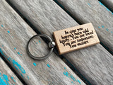 Quote Keychain- "In case you haven't been told lately...You are loved. You are important. You matter." -Wood Keychain