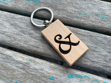 Ampersand Keychain- "&" -Wood Keychain