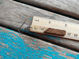 Long Wood and Clear with Gold-Flecks Acrylic Earrings