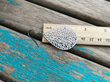 White Earrings - Detailed Teardrop- Unique, and Lightweight Earrings