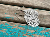 White Earrings - Detailed Teardrop- Unique, and Lightweight Earrings