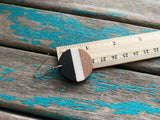Wood, Black, and White Acrylic Earrings