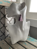 Fringe Earrings- Dusty Purple Fringe Earrings