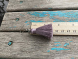 Fringe Earrings- Dusty Purple Fringe Earrings