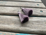 Fringe Earrings- Dusty Purple Fringe Earrings