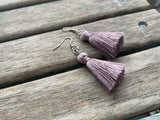 Fringe Earrings- Dusty Purple Fringe Earrings