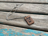 Courage Inspiration Necklace- "courage over fear" -Wood Necklace