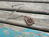 Strength Inspiration Necklace- "be stronger than the storm" -Wood Necklace
