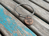 Pioneering Bracelet- "Pioneering is a work of (heart)" -Wood and Stainless Steel