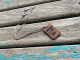Courage Inspiration Necklace- "courage over fear" -Wood Necklace