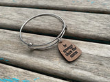 Strength Inspiration Bracelet- "be stronger than the storm" -Wood and Stainless Steel