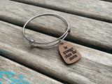 Strength Inspiration Bracelet- "be stronger than the storm" -Wood and Stainless Steel