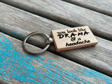 Quote Keychain- "you look like DRAMA & a headache" -Wood Keychain