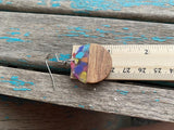 Wood and Colorful Acrylic Earrings