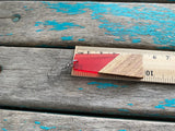 Long Wood and Red Acrylic Earrings