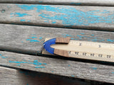 Wood and Blue Earrings - Arch/Rainbow Style