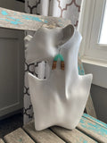 Wood and Mint Earrings - Arch/Rainbow Style
