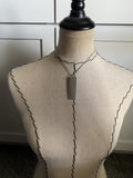 Metallic Leather and Metal Necklace