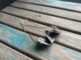 Abstract Wave Necklace with stainless steel chain